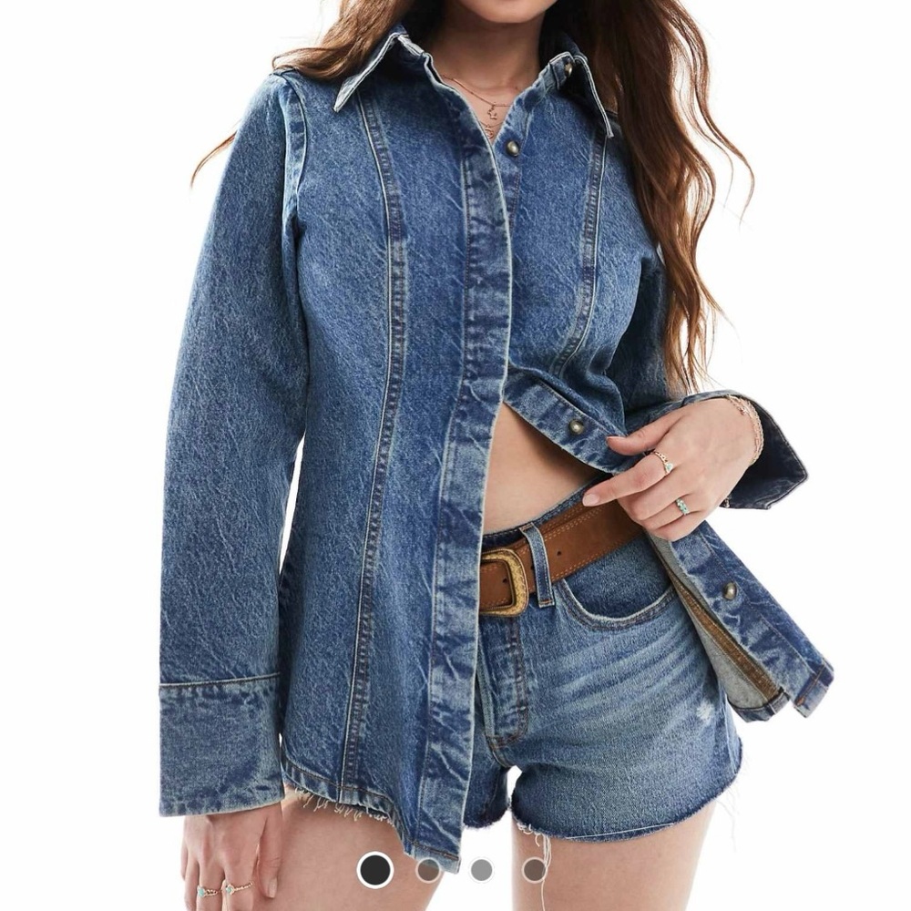 Denim Cinched Shirt